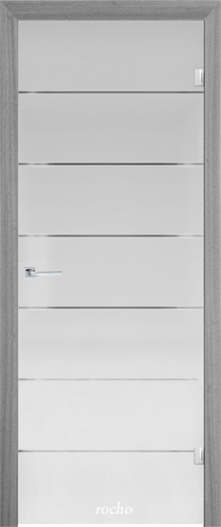 drzwi szklane z poziomymi pasami